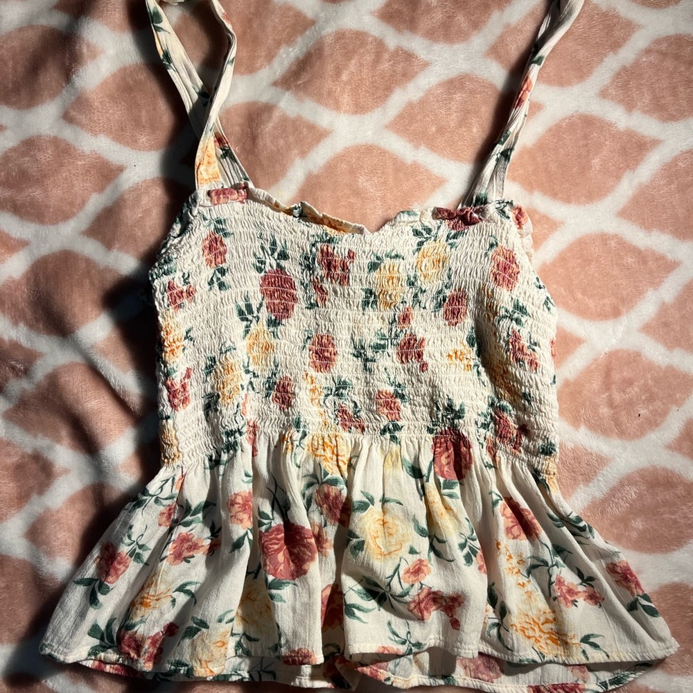 Top, floral, summer